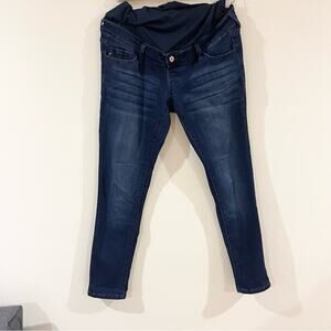 Kancan Maternity Aviva Skinny Jeans Over The Belly Women size 29 Dark Blue Wash